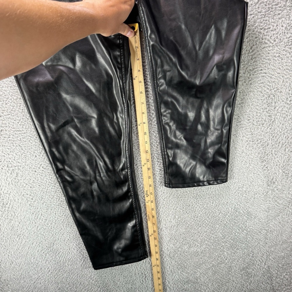 Abercrombie & Fitch Vegan Leather Pants Womens 28 6 Ankle Curve Love High Rise - Picture 5 of 11